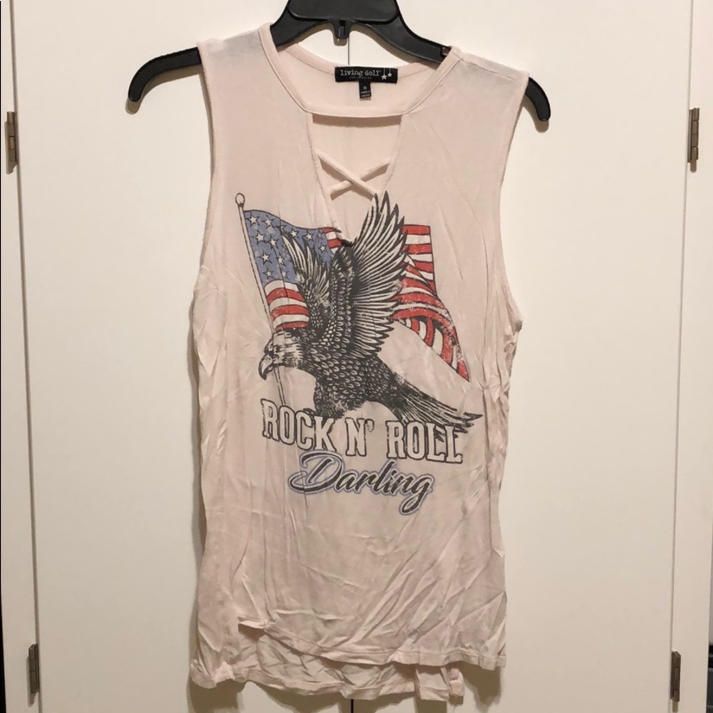 American flag tank top